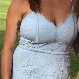 Women’s Express powder blue lace dress